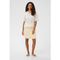 Lochmuster-Bluse mit V-Ausschnitt