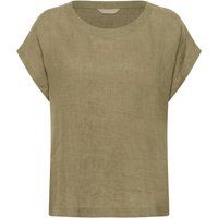 Strukturierte Baggy-Bluse in Leinenoptik