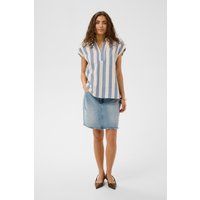 Gestreifte ärmellose Bluse im Relaxed Fit