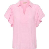 Strukturierte Bluse mit Flatterärmeln
