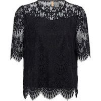 Elegante Spitzenbluse mit Wellensaum