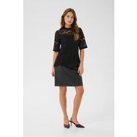 Elegante Kurzarm-Bluse aus floraler Spitze