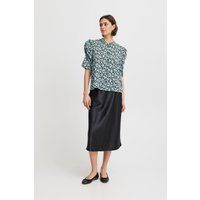 Kurzarmbluse mit floralem Print