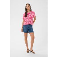 Kurzarmbluse mit Blumenmuster