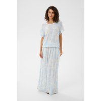 Lockere Kurzarmbluse mit floralem Print