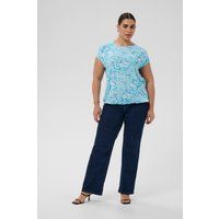 Kurzarmbluse mit Paisley-Muster