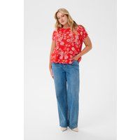 Kurzärmelige Bluse mit Blumenmuster
