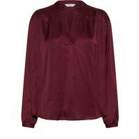 Elegante Satinbluse mit V-Ausschnitt
