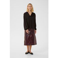 Oversize-Bluse mit V-Ausschnitt