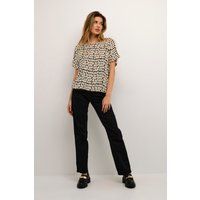 Lässige Bluse mit Grafikpunkt-Muster
