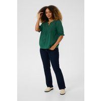Relaxed Baumwollbluse mit Lochstickerei