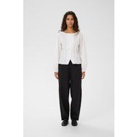 Strukturierte feminine Bluse mit Knopfleiste