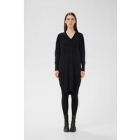 Strickkleid mit tiefem V-Ausschnitt