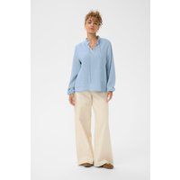 Bluse mit Rüschenkragen und Bindeband
