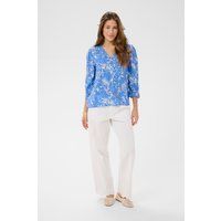 V-Ausschnitt-Bluse mit Blumenmuster