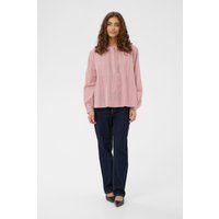Lockere Baumwollbluse mit Spitzendetails