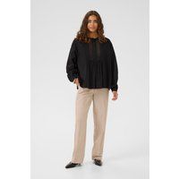 Locker Sitzende Bluse mit Spitzendetail