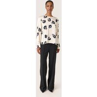 Satinbluse mit floralem Print
