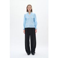 Gerade geschnittene Bluse mit Lochstickerei