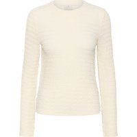 Strukturiertes Langarmshirt mit Rundhalsausschnitt