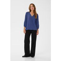 V-Ausschnitt Bluse mit Falten