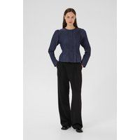Feminine Denim-Bluse mit Puffärmeln