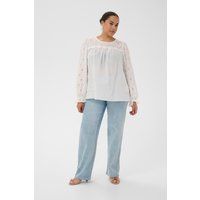 A-Linien-Bluse mit Lochstickerei