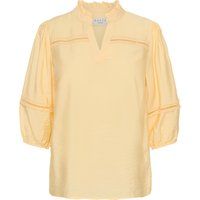 Bluse mit Rüschenkragen und V-Ausschnitt