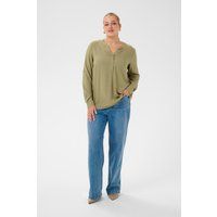 Locker geschnittene Bluse mit Knopfleiste