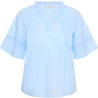 Bluse mit V-Ausschnitt und Glockenärmeln