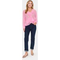Romantische Chiffonbluse mit Rüschendetails