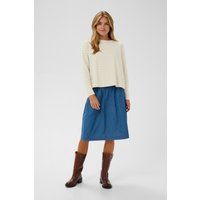 Gestreiftes Langarmshirt mit U-Boot-Ausschnitt