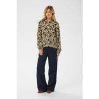 Locker geschnittene Bluse mit abstraktem Muster