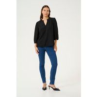 Elegante Rüschenkragen-Bluse mit Puffärmeln