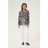 Bluse mit grafischem Blumenmuster