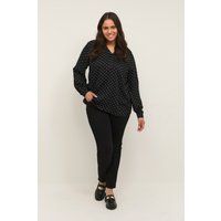Bluse mit Polka-Dots und V-Ausschnitt