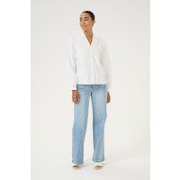 Bluse mit Smok-Kragen und Puffärmeln