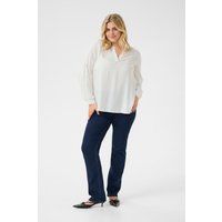 Strukturierte Langarm-Henley-Bluse