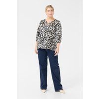 Leopardprint-Bluse mit 3/4-Ärmeln
