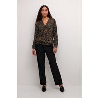 Langarmbluse mit Leopardenmuster