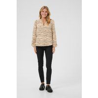 Bluse mit Grafikmuster und V-Ausschnitt