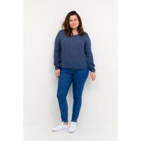 Langarm-Bluse mit V-Ausschnitt aus Viskose