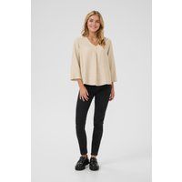 Minimalistische Bluse mit V-Ausschnitt