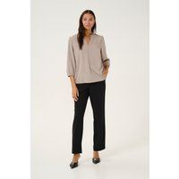 Elegante Bluse mit Schlitz-Ausschnitt