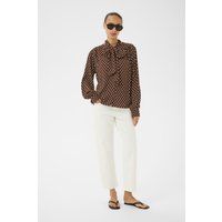 Schluppenbluse mit Polka-Dots