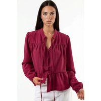 Boho-Bluse mit Rüschen und Schößchen