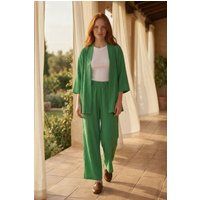 Strukturiertes Co-ord-Set mit weiter Hose