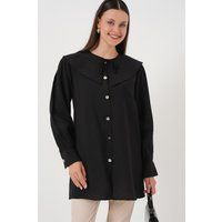 Lockere Bluse mit Statement-Kragen