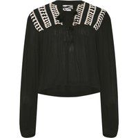 Bohemische Bluse mit Quasten-Stickerei