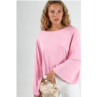 Lockere Kurzbluse mit Bootsausschnitt